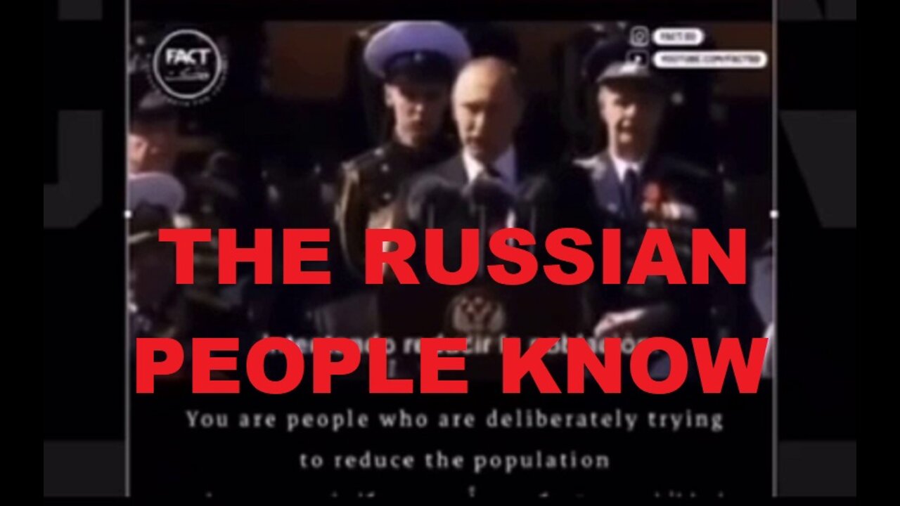 PUTIN TELLS HIS PEOPLE HE IS 'TIRED' OF THE #CRIMINALSYNDICATE TRYING TO DEPOPULATE THEM!