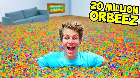 FILLING MY ENTIRE HOUSE WITH 20 MILLION ORBEEZ! | ben azelart |