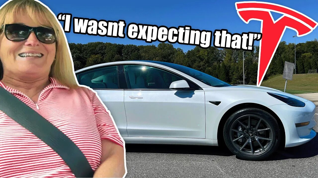 "It's Like a Rollercoaster!" Hilarious First Tesla Drive Reaction!