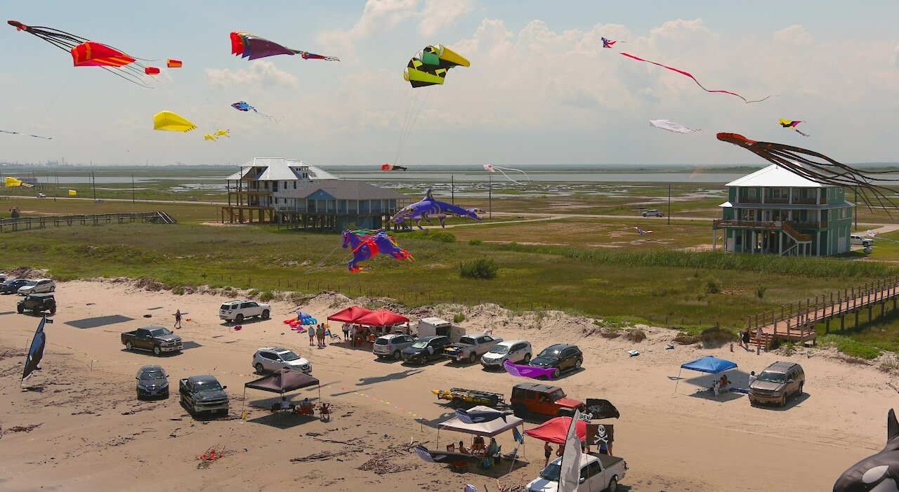 Kites Take Flight 2021 Sponsored by Inspirational Crossroads - A Drone View Video