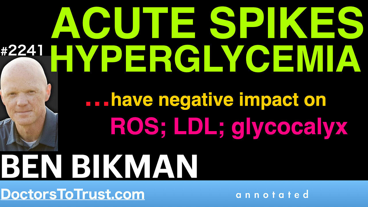 BEN BIKMAN h6 | ACUTE SPIKES OF HYPERGLYCEMIA: has consequences on ROS; LDL; glycocalyx