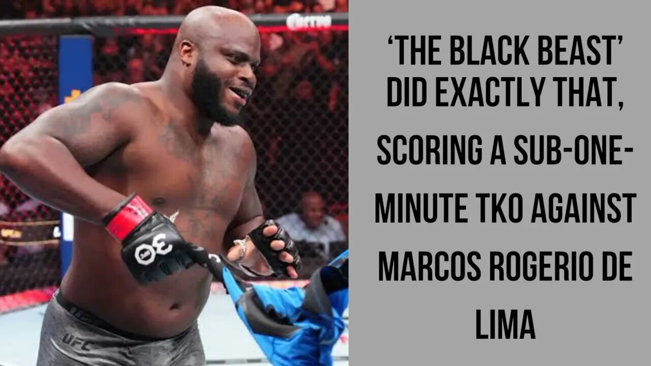 Derrick Lewis knocks out Marcos Rogerio de Lima in 33 seconds at UFC 291