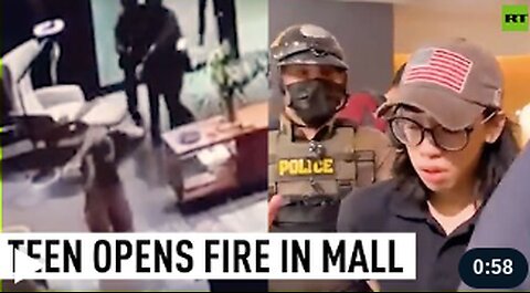 Moment crowds flee Thai mall amid shooting