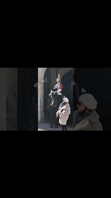 mother more scared of horse more than her kid #horseguardsparade