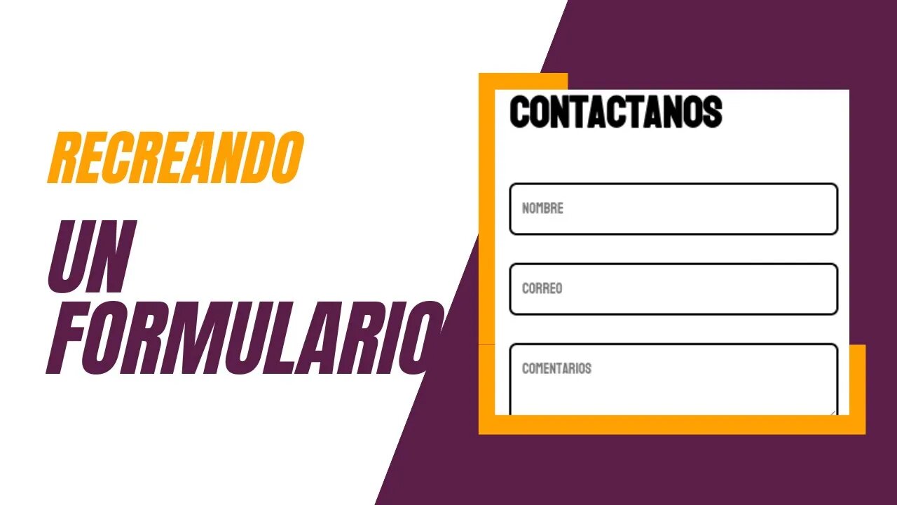 Recreando un formulario desde de una imagen (HTML + CSS)