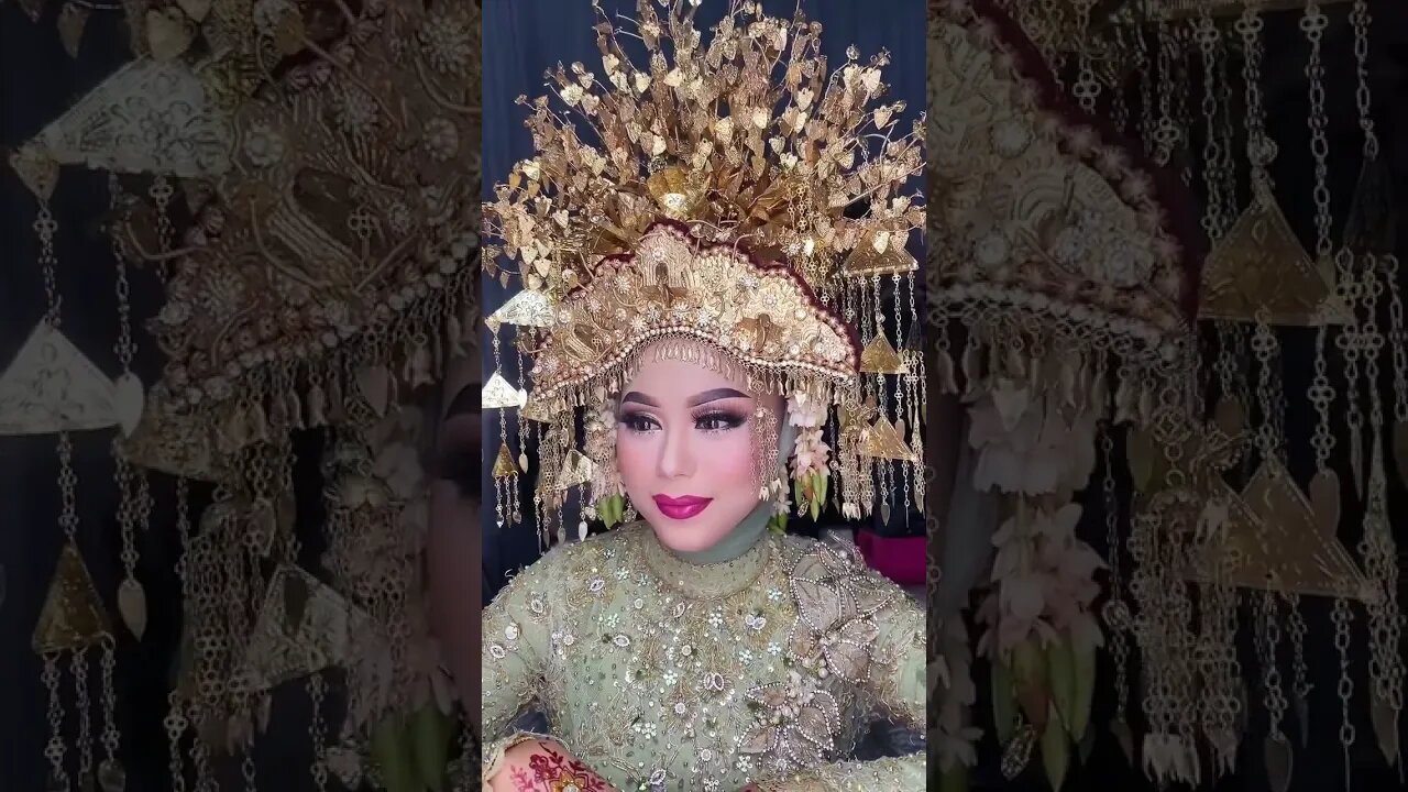 CUTE ! CANTIK SEKALI PENGANTIN PAKAIAN ADAT PALEMBANG #shorts #short #shortvideo