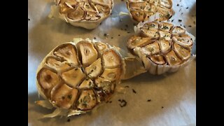 Making roasted garlic