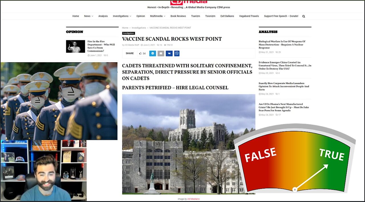 US Mil Academy At West Point FORCING INJECTIONS ON CADETS | 4 MILLION ADVERSE REACTIONS!