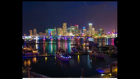 Sightseeing night tour in Miami,FL(romantic American songs)