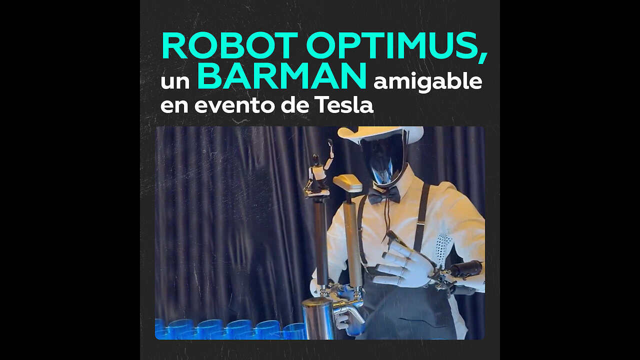 Robot de Tesla charla con la gente mientras sirve bebidas