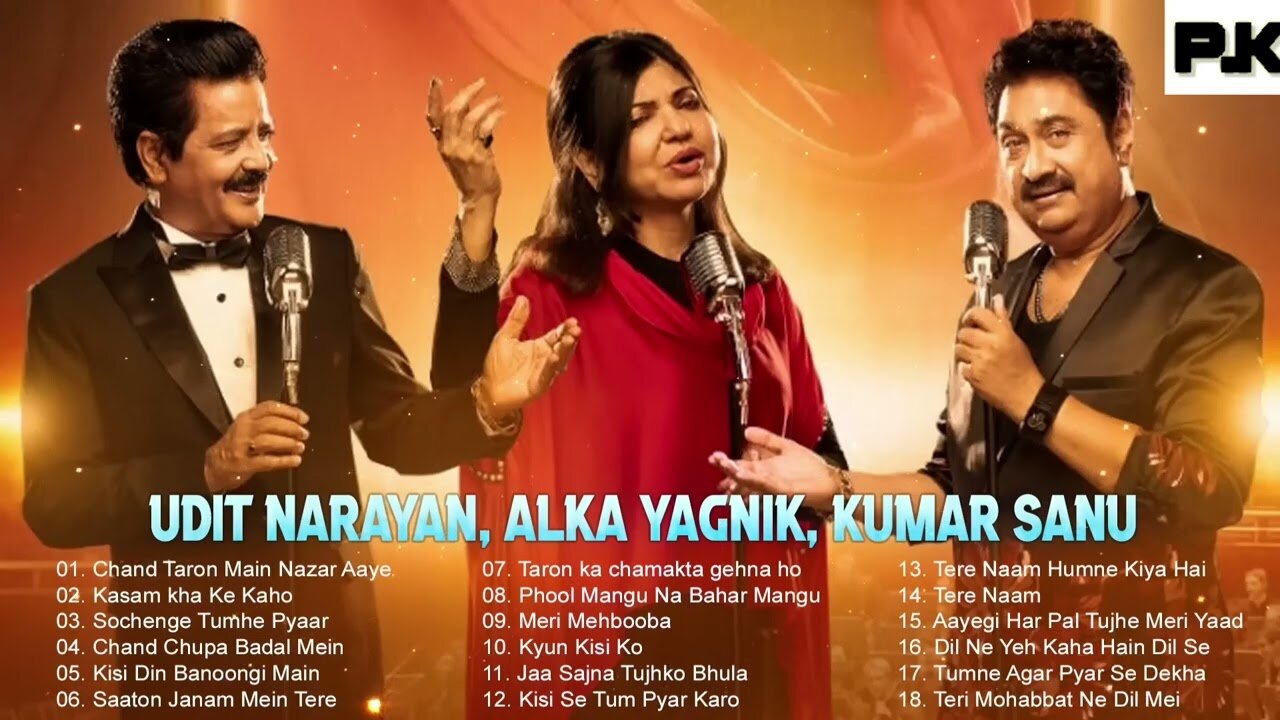 Best Of Udit Narayan Alka Yagnik Kumar Sanu Songs 90 s Evergreen Bollywood Songs Jukebox