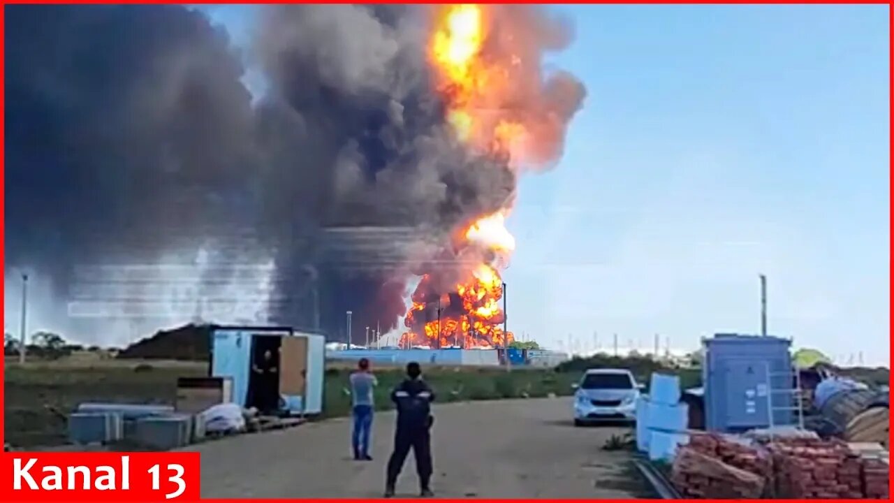 Ukraine again attacked oil base in Rostov, where fierce fire continued for sixth day - new images