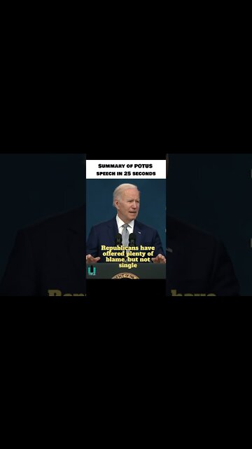Summary of POTUS Joe Biden speech in seconds