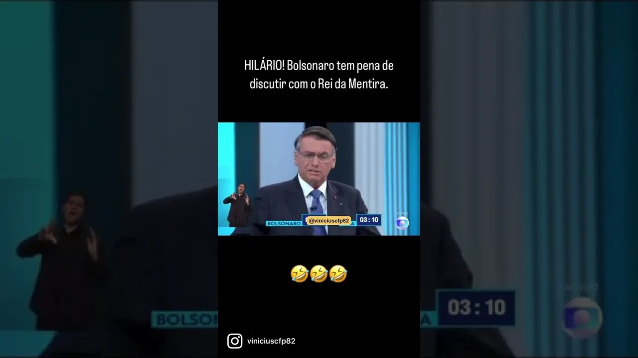 Bolsonaro tem pena de debater com o Lula