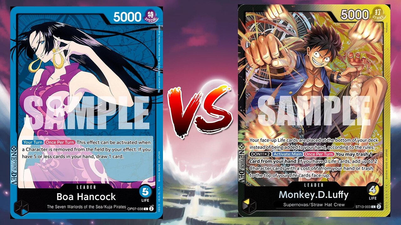 One Piece TCG Boa Hancock VS Red Yellow Sabo And Yellow Black Luffy!!