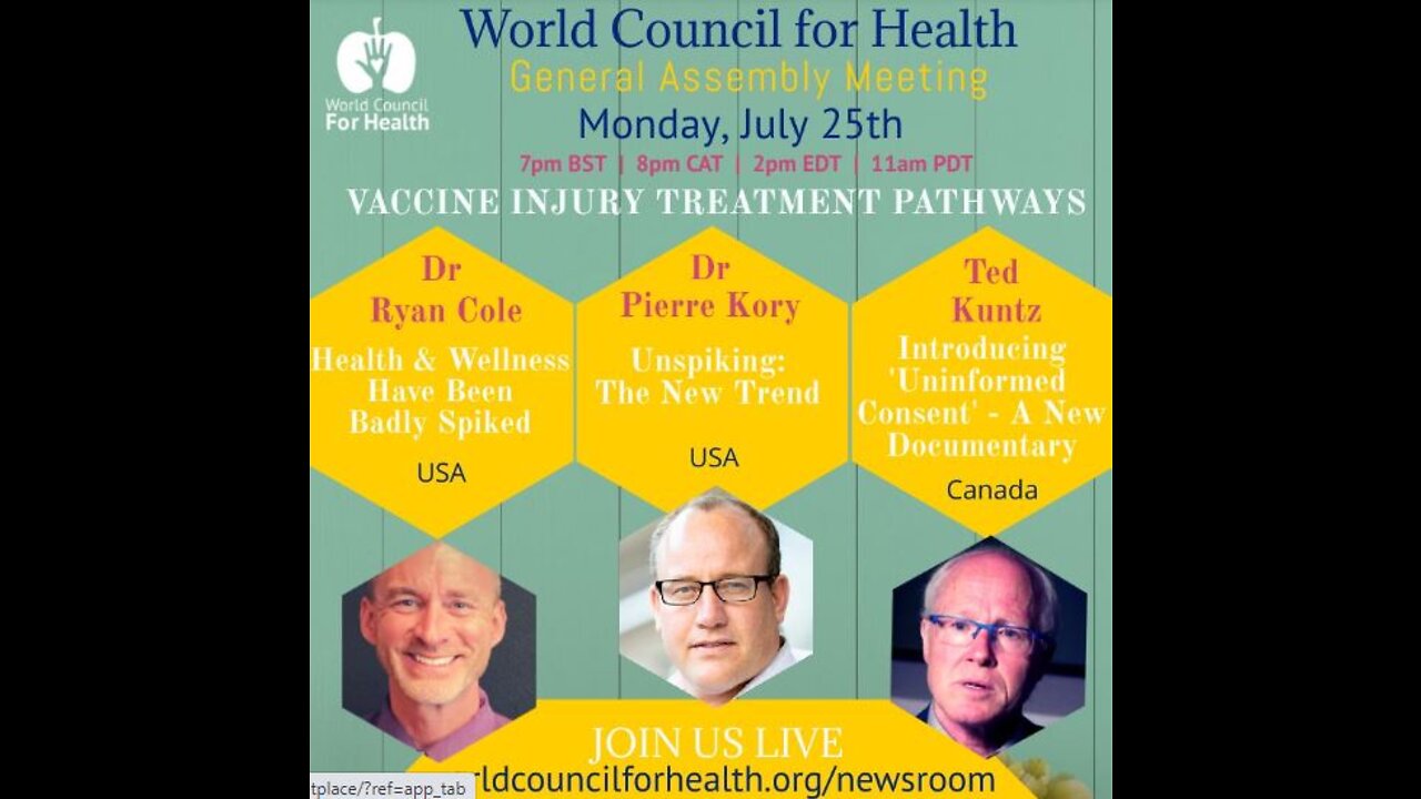 World Council for Health - Ivermectin Day (Tess Lawrie, Pierre Kory, Ryan Cole, many more)