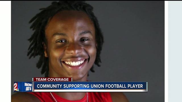 Community comes together to support Union football player after traumatic brain injury