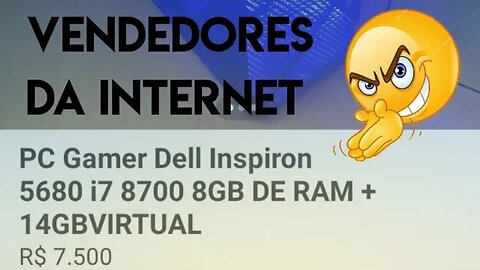 Vendedores de PC gamer na internet