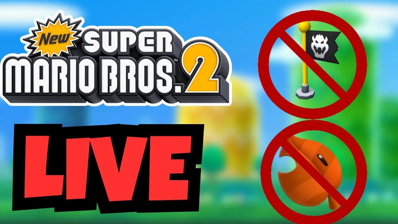 🔴 No Power Ups & No Checkpoints | New Super Mario Bros 2 Challenge