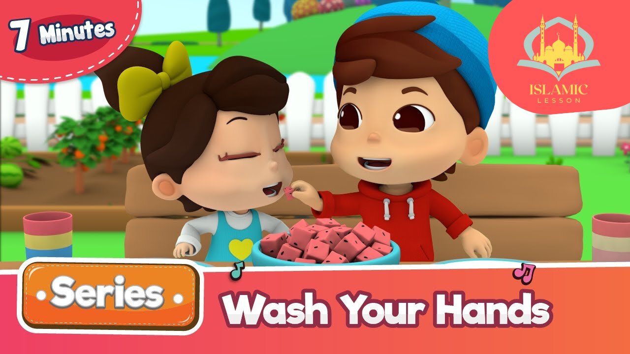 Omar & Hana | Wash Your Hands | Islamic Cartoon | Islamic Lesson
