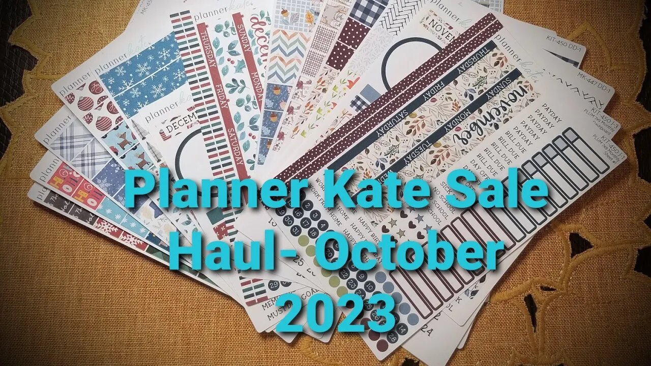 Planner Kate Sale Haul - October 2023 - Daily Duo Kits