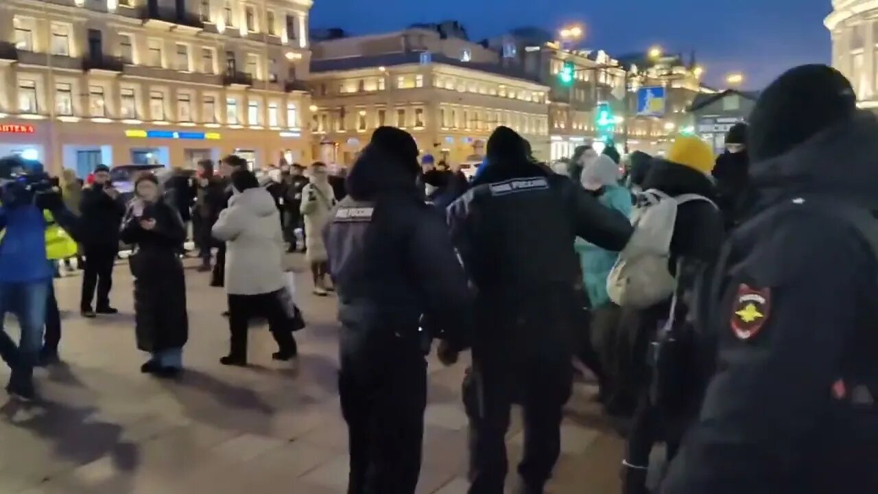 Protest in St Petersburg