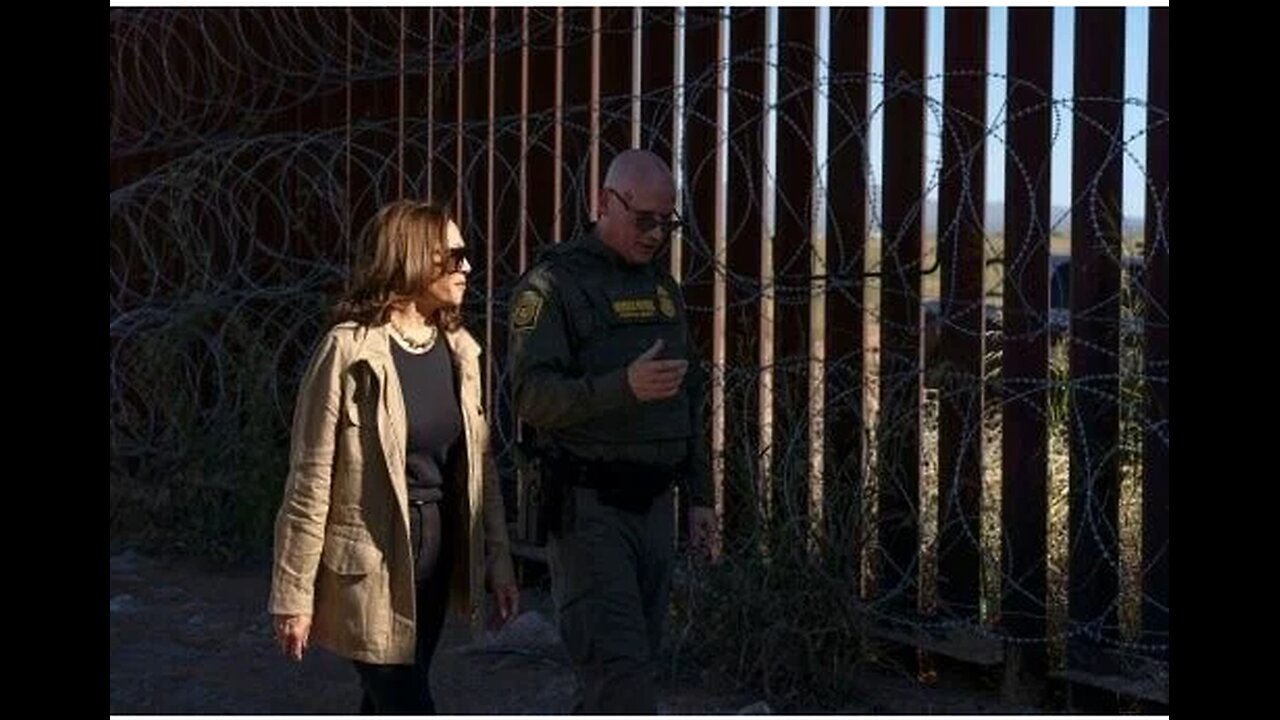 Harris Visits Border in Late Bid to Neutralize Weak Spot Against Trump