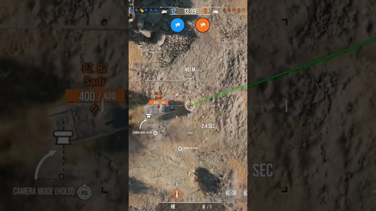 World of Tanks: didn't think I was going to get this kill. Figured I'd miss.