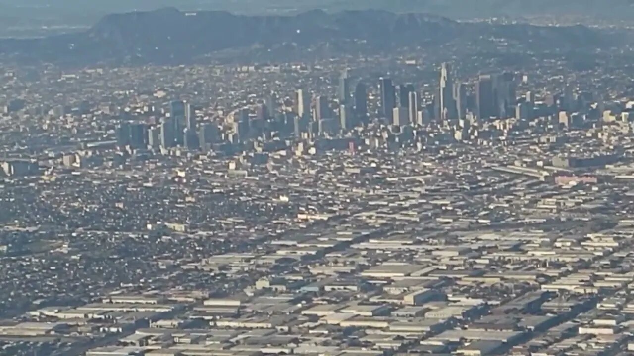 A quick look at the Hollywood Hills and downtown LA