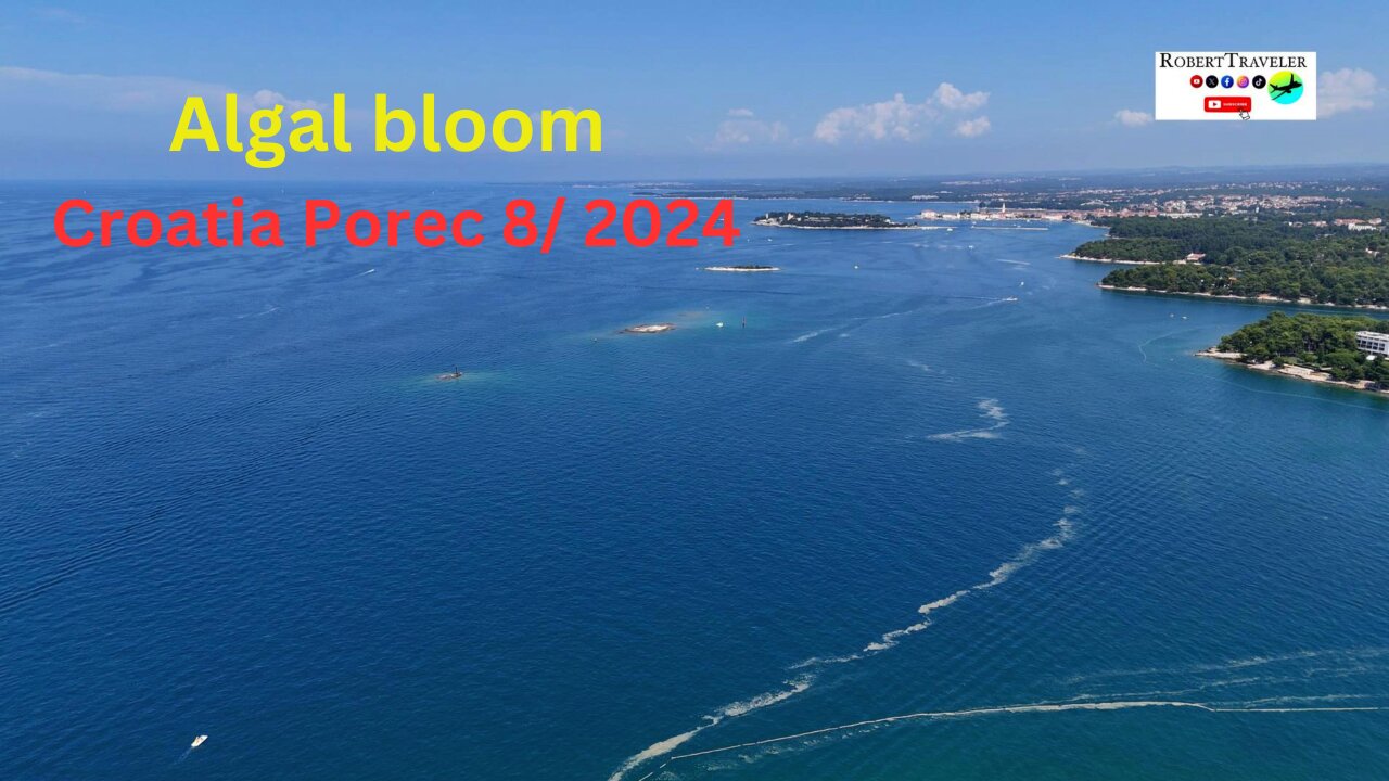 Algal bloom Croatia Porec 8/ 2024 - Europe From Above