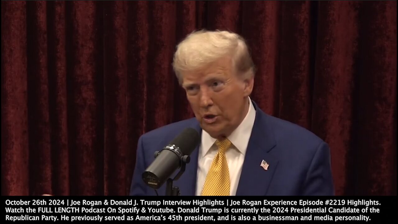 Joe Rogan & Donald J. Trump Interview Highlights | "You Need At Least the Attitude of a Comedian When You Are Doing This Business. Being President Is the Most Dangerous." + Kamala On 60 Minutes, The Weave