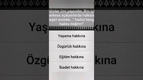 #yarışma #bilgi İSLÂMÎ BİLGİ YARIŞMASI