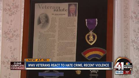 WWII veterans react to hate crime, recent violence