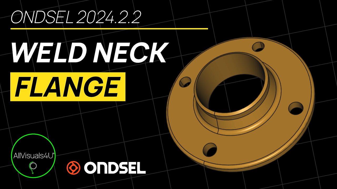 ⏱ TIMELAPSE 🔧 Ondsel ES - 3D Model A Weld Neck Flange - Ondsel Tutorial - FreeCAD Revolve