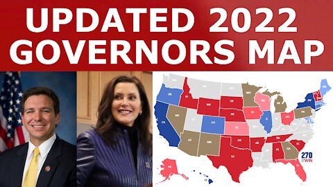 Updated 2022 Governors Map Prediction (Jan. 2022)