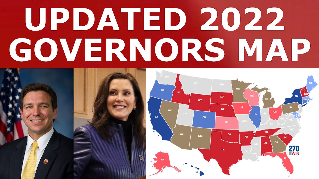 Updated 2022 Governors Map Prediction (Jan. 2022)