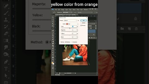 jacket yellow 💛 to orange red new ideas -short photoshop tutorial #short #photoshop