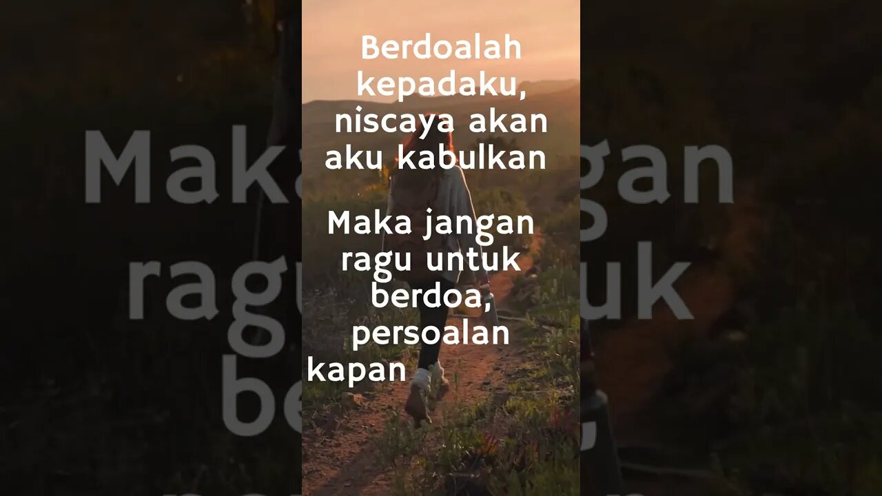 JANGAN RAGU UNTUK BERDOA