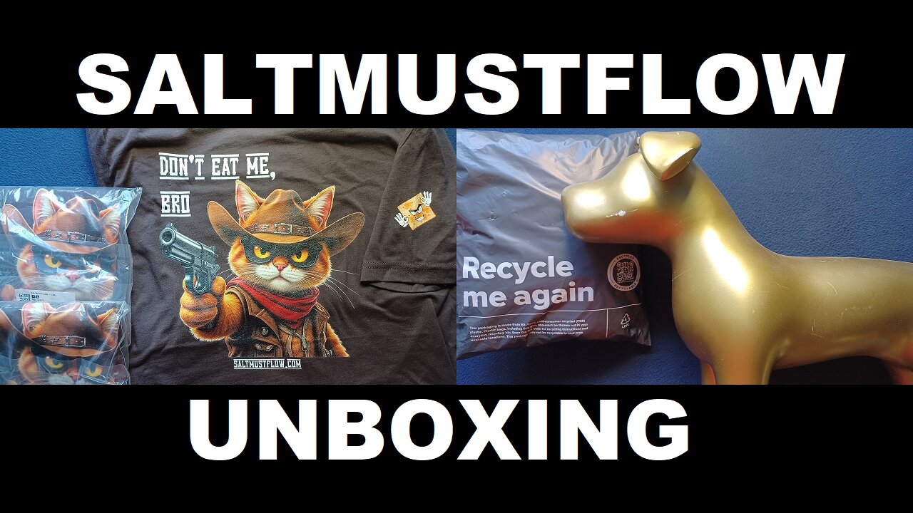 UNBOXING SPECIAL: Don't Eat Cats t-shirts from SALTMUSTFLOW @SaltyCracker