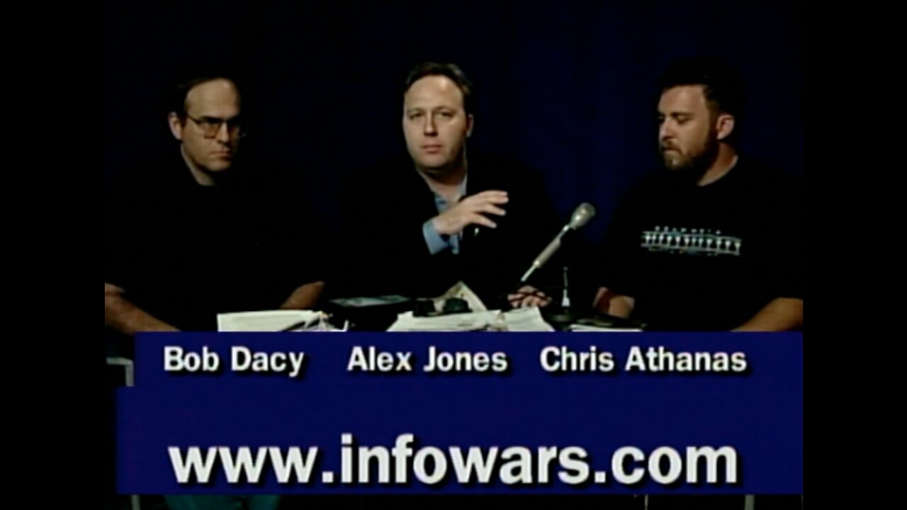 Alex Jones Live 6-2-2002 with Bob Dacy and Chris Athanas