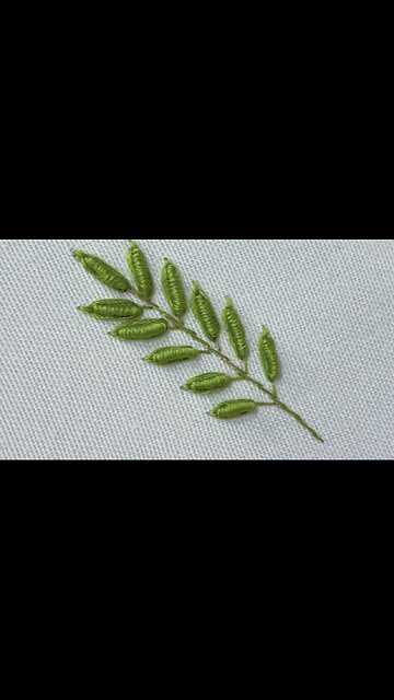 "Hand Embroidered Leaf Design " Step-by-Step Embroidery Tutorial" I Easy