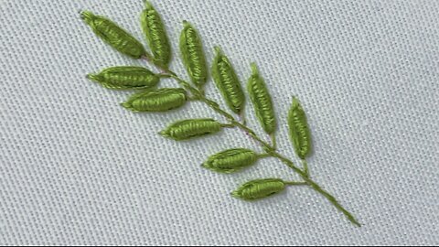 "Hand Embroidered Leaf Design " Step-by-Step Embroidery Tutorial" I Easy