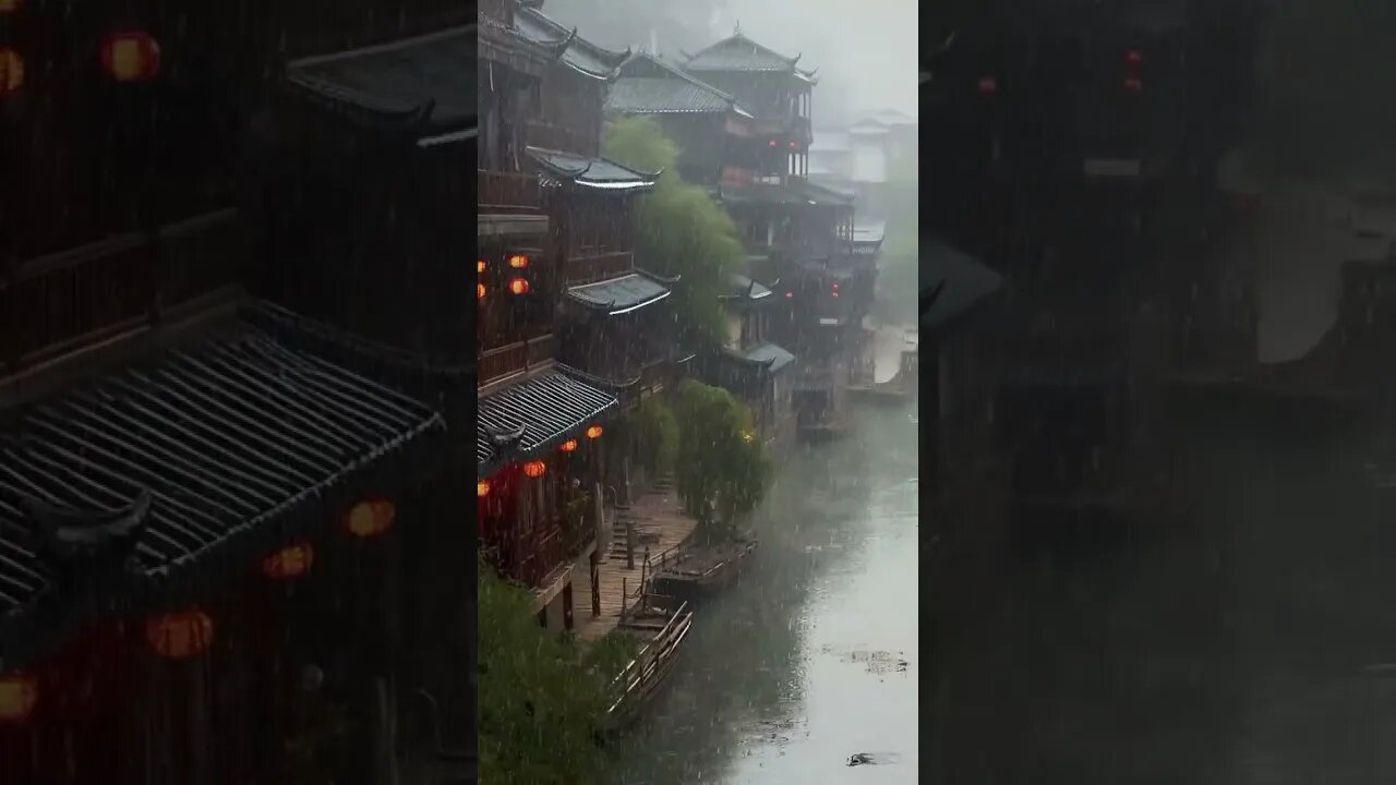 古城雨声助眠，冥想放松，快速入睡，增强内心力量。在古城中，内心得到平静和宁静。通过冥想和古城雨声的放松效果，能够快速进入深度睡眠缓解工作压力。#sleepmusic #shortsvideo