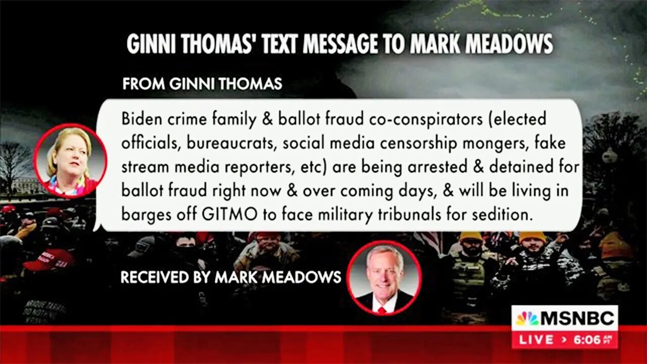 WOW: Ginni Thomas Is Q-Anon Level Out of Her Mind