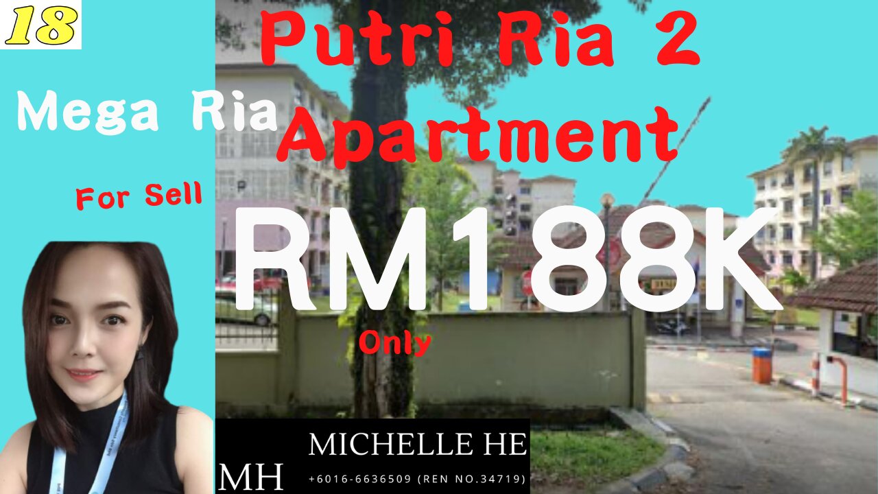 property malaysia Taman Megah Ria Putri Ria 2 Apartment For SALE 公寓出售 3room ONLY RM188k