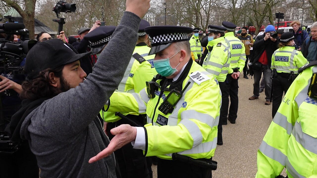 How many Police Officers does it take....? Anti Lockdown Protest London 20.3.21