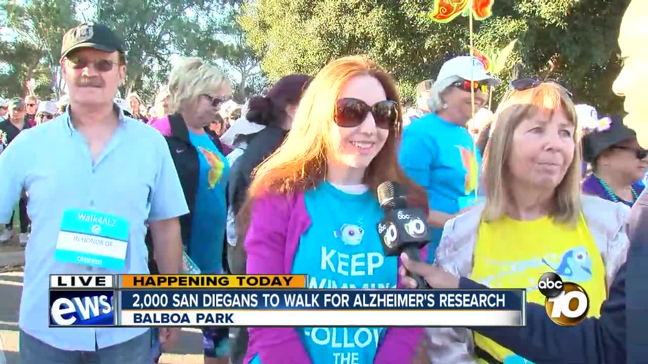 2,000 San Diegans to walk for Alzheimer's research