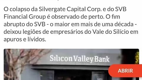 BOM DIA E A PREOCUPAÇÃO COM O BANCO AMERICANO QUE QUEBROU