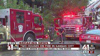 KC firefighters fight flames at two homes