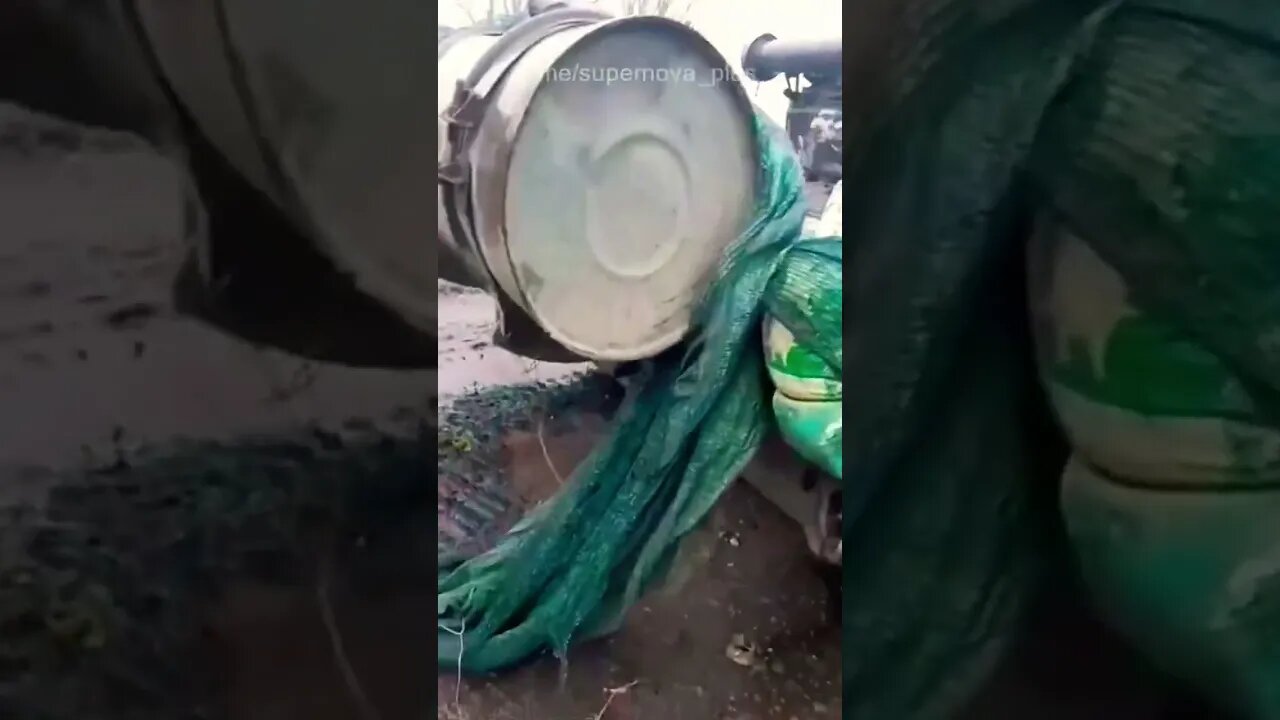 Captured Russian Tank shows that they are tying Wood and garbage on their tanks for Protection😂